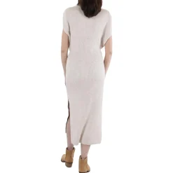 Ribbed Ribbed Knit Sweaterdress