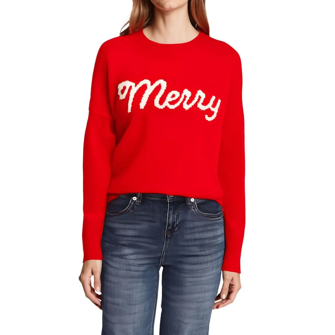 Ribbed Trim Pullover Sweater