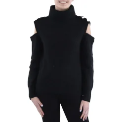 Ribbed Trim Cable Knit Pullover Sweater