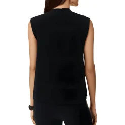 Ribbed Trim Knit Mock Turtleneck Sweater
