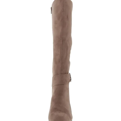 RIMA Zipper Suede Knee-High Boots