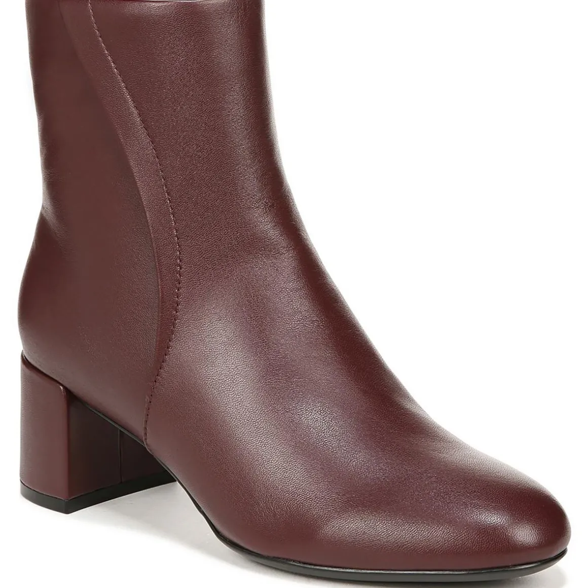 River Block Heel Almond Toe Ankle Boots