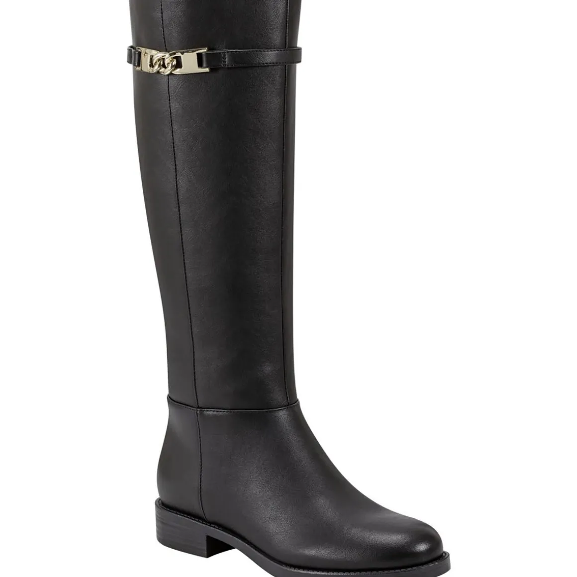 Romi Faux Leather Round Toe Knee-High Boots