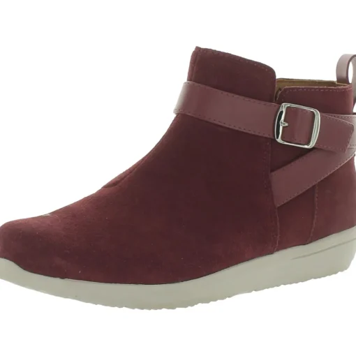 Romy Zipper Suede Ankle Boots