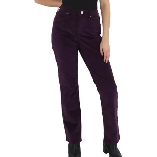 Ruby Corduroy Mid-Rise Straight Leg Pants