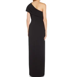 Ruched One Shoulder Evening Dress