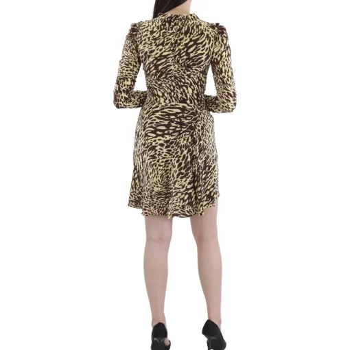 Ruched Silk Mini Dress