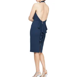 Ruffled Midi Sheath Dress