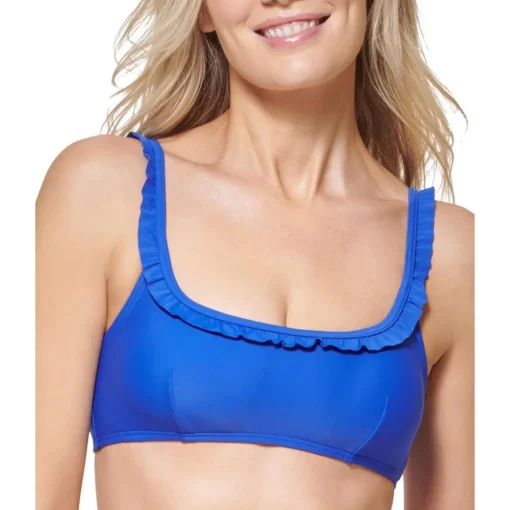 Ruffled Removable Padding Bikini Swim top