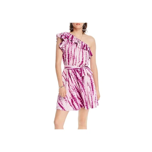 Ruffled Tie-Dye Mini Dress