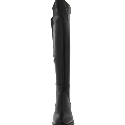Sable Leather Tall Knee-High Boots