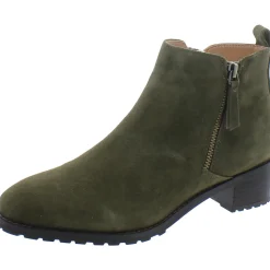 Samara Suede Square Toe Ankle Boots