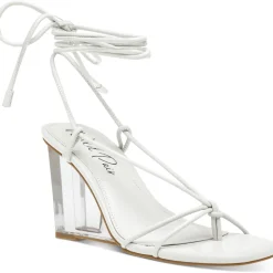 Santeago Faux Leather Strappy Wedge Sandals