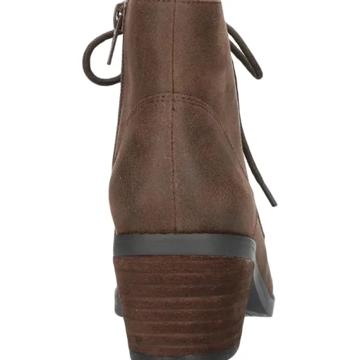 Sarina Faux Suede Ankle Combat & Lace-up Boots