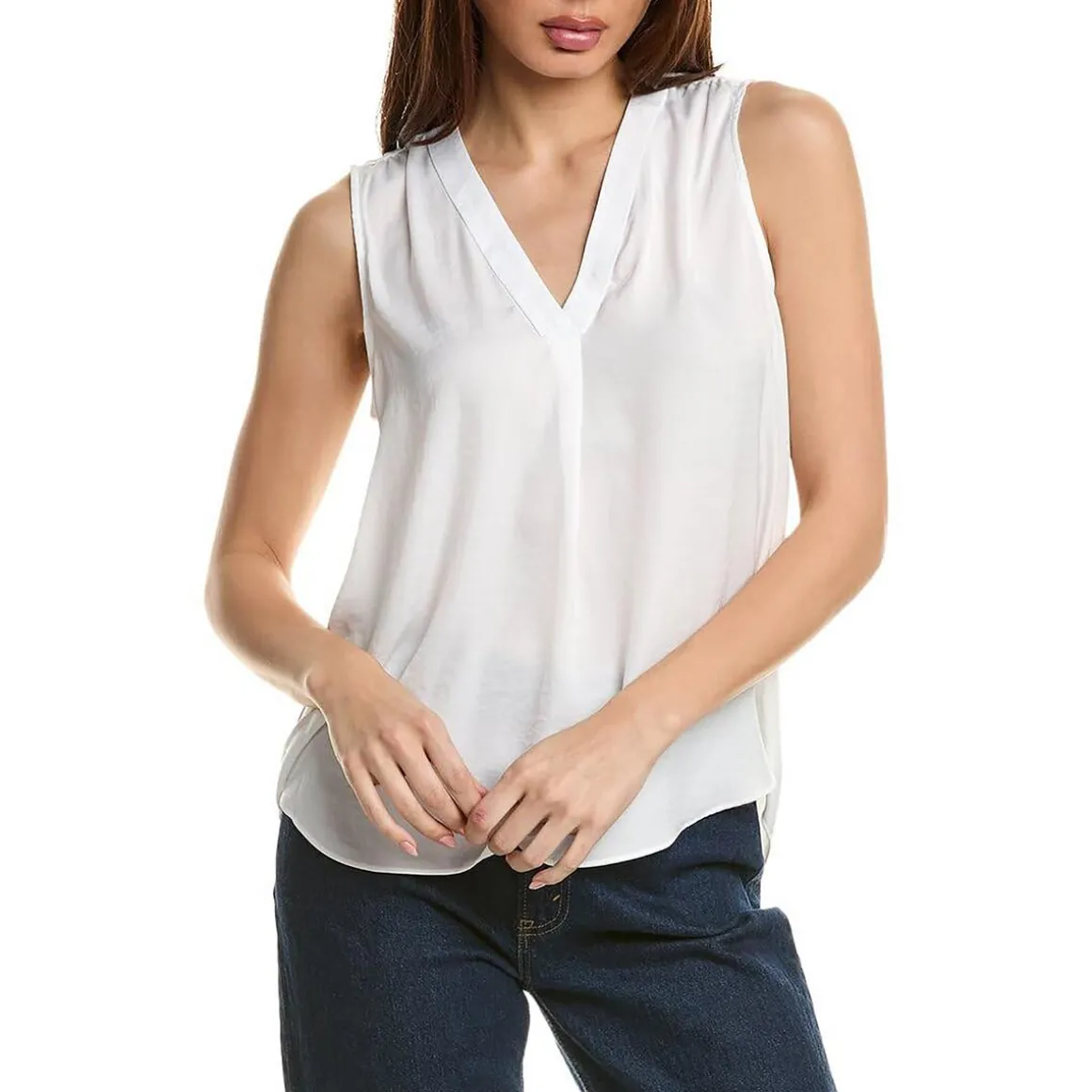 Satin Sleeveless Blouse