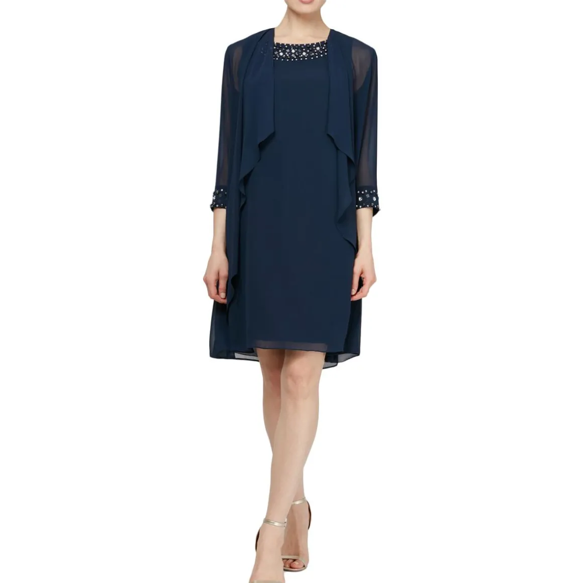 Sequined 2PC Dress With Jacket