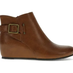 Serena Faux Leather Ankle Wedge Boots