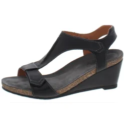 Sheila Leather Cork Wedge Sandals
