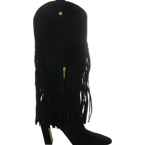 Shela Zipper Suede Knee-High Boots