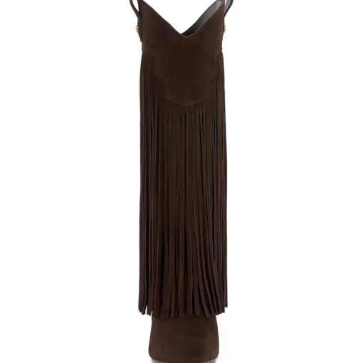 Shela Zipper Suede Knee-High Boots