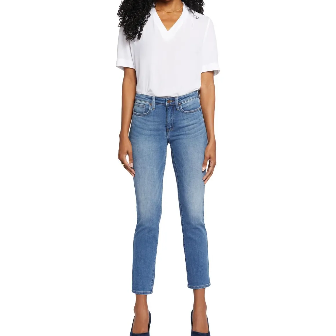 Sheri Slit Denim Ankle Jeans