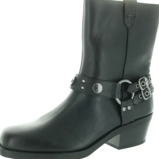 Sherri Harness Faux Leather Motorcycle Boots