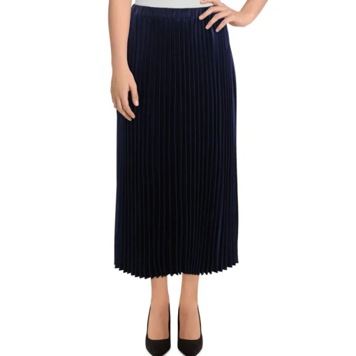 Shimmer Long Pleated Skirt