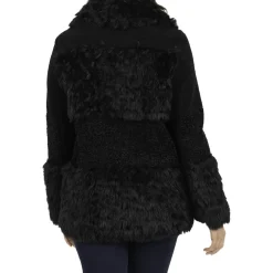 Short Mixed Faux Fur Winter Coat