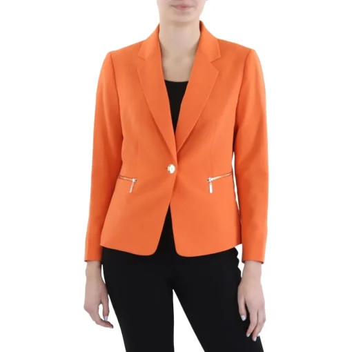 Shoulder Pads Long Sleeve One-Button Blazer