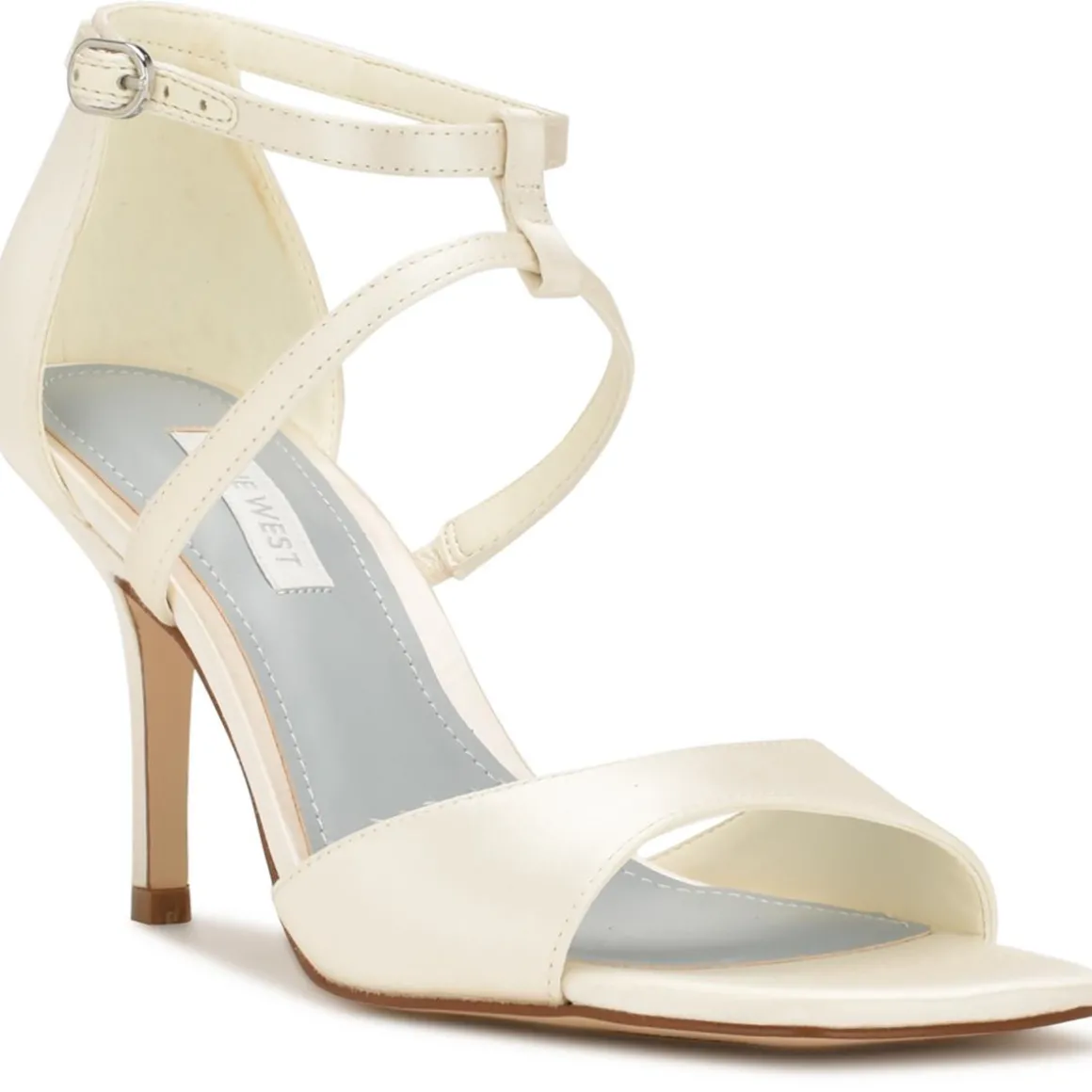 Sighs Satin Square Toe Heels