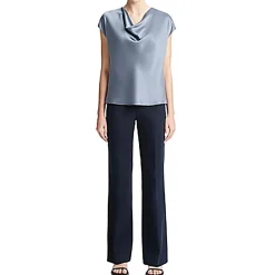 Silk Cowl Neck Blouse