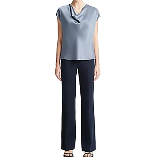 Silk Cowl Neck Blouse