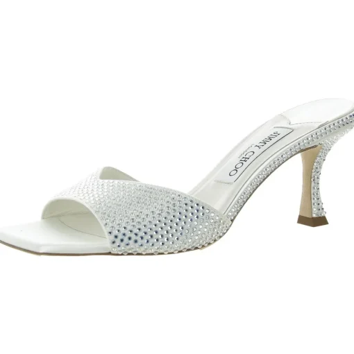 Skye 70 Rhinestone Satin Mules