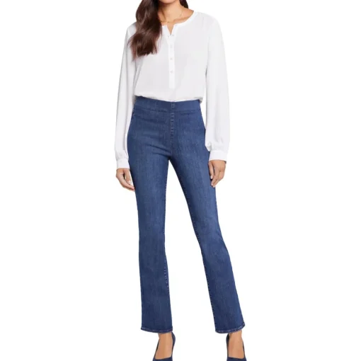 Slim Pull-On Bootcut Jeans