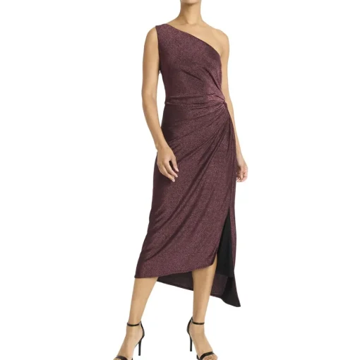 Slit Nylon Midi Dress