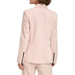 Solid Double-Breasted Blazer
