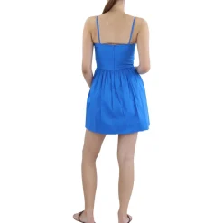 Solid Cotton Mini Dress