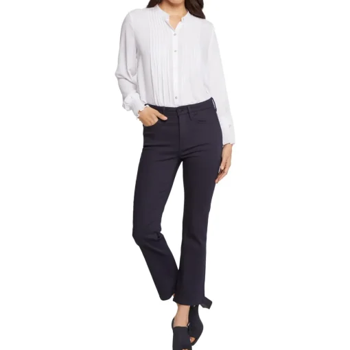 Solid Denim Ankle Jeans