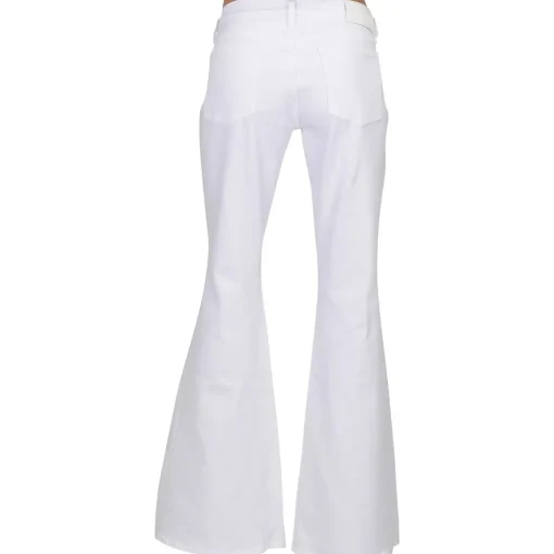 Solid Denim Flared Jeans