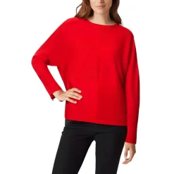 Solid Dolman Sleeves V-Neck Sweater