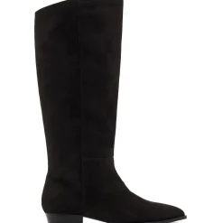 Solid Faux Suede Knee-High Boots