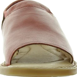 Solid Leather Flatform Sandals