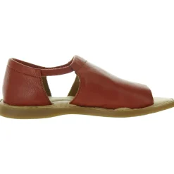 Solid Leather Flatform Sandals