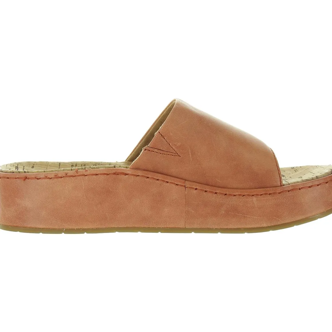 Solid Leather Platform Sandals