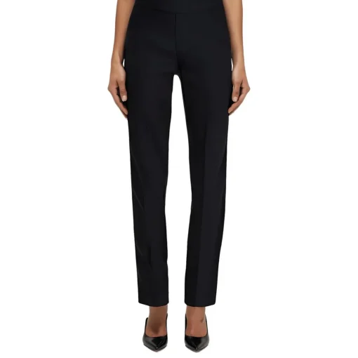 Solid Mid Rise Ankle Pants