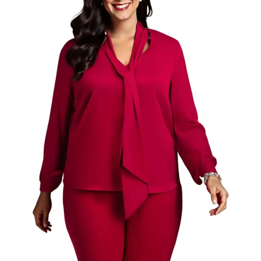 Solid Satin Blouse