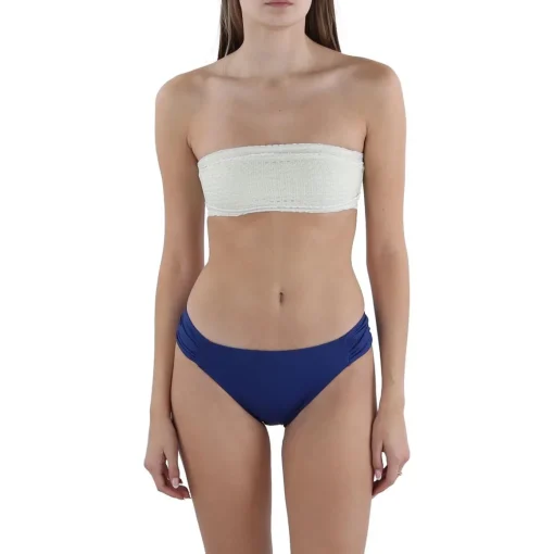 Solid Shirred Swim Bottom Separates