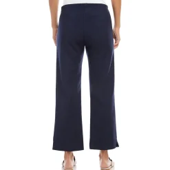 Solid Side Zip Cropped Pants