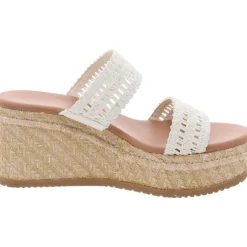 Sophie Faux Leather Open Toe Wedge Sandals