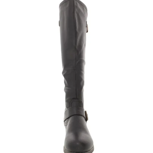 Spokane Faux Leather Wide Calf Knee-High Boots